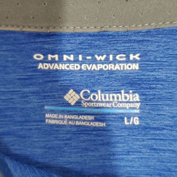 Columbia omni-wick blue polo short sleeve - Picture 5 of 6